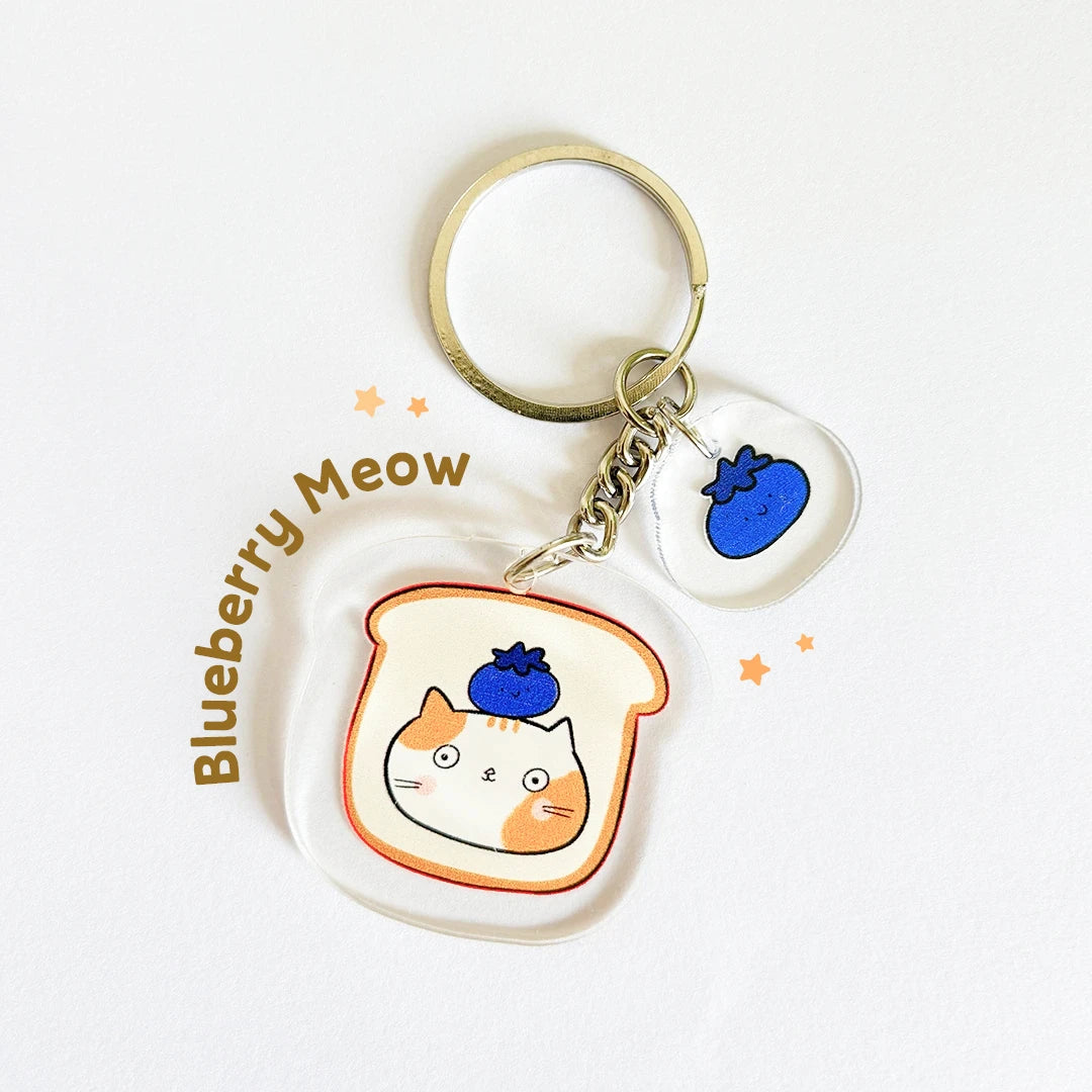 Toast Meow Keychain