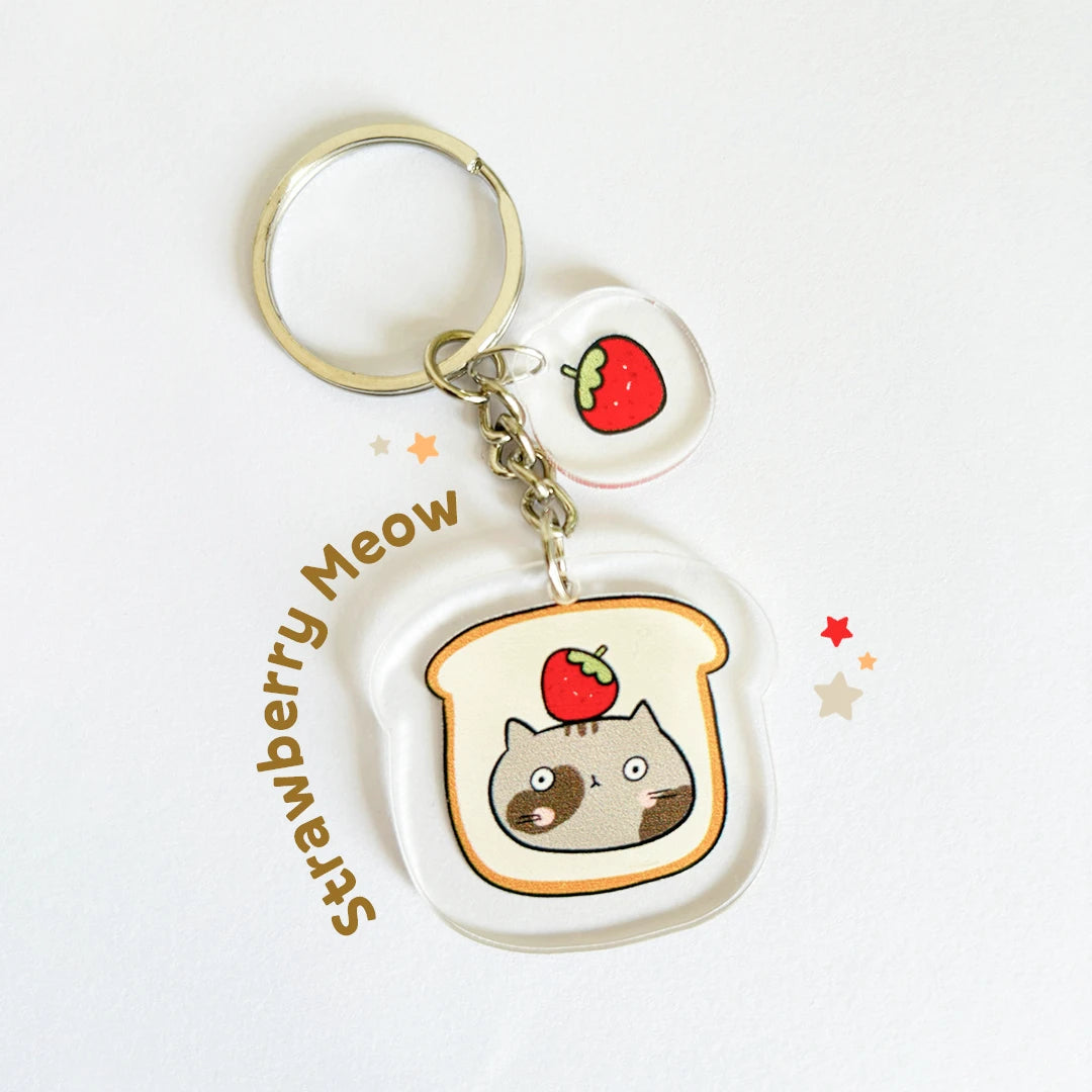 Toast Meow Keychain