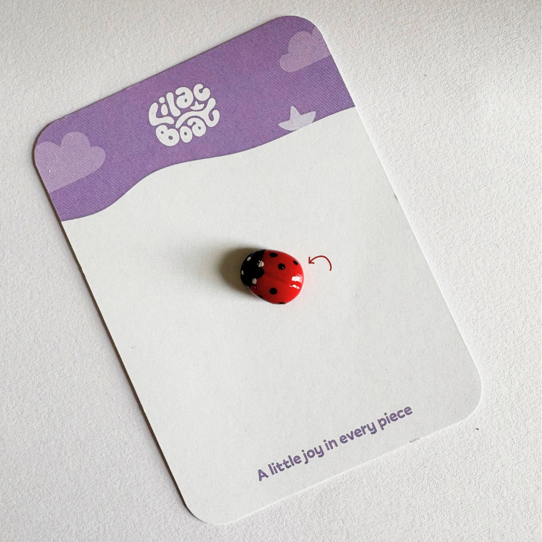 Heart & Ladybug Pins