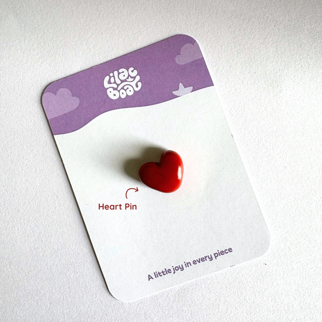 Heart & Ladybug Pins