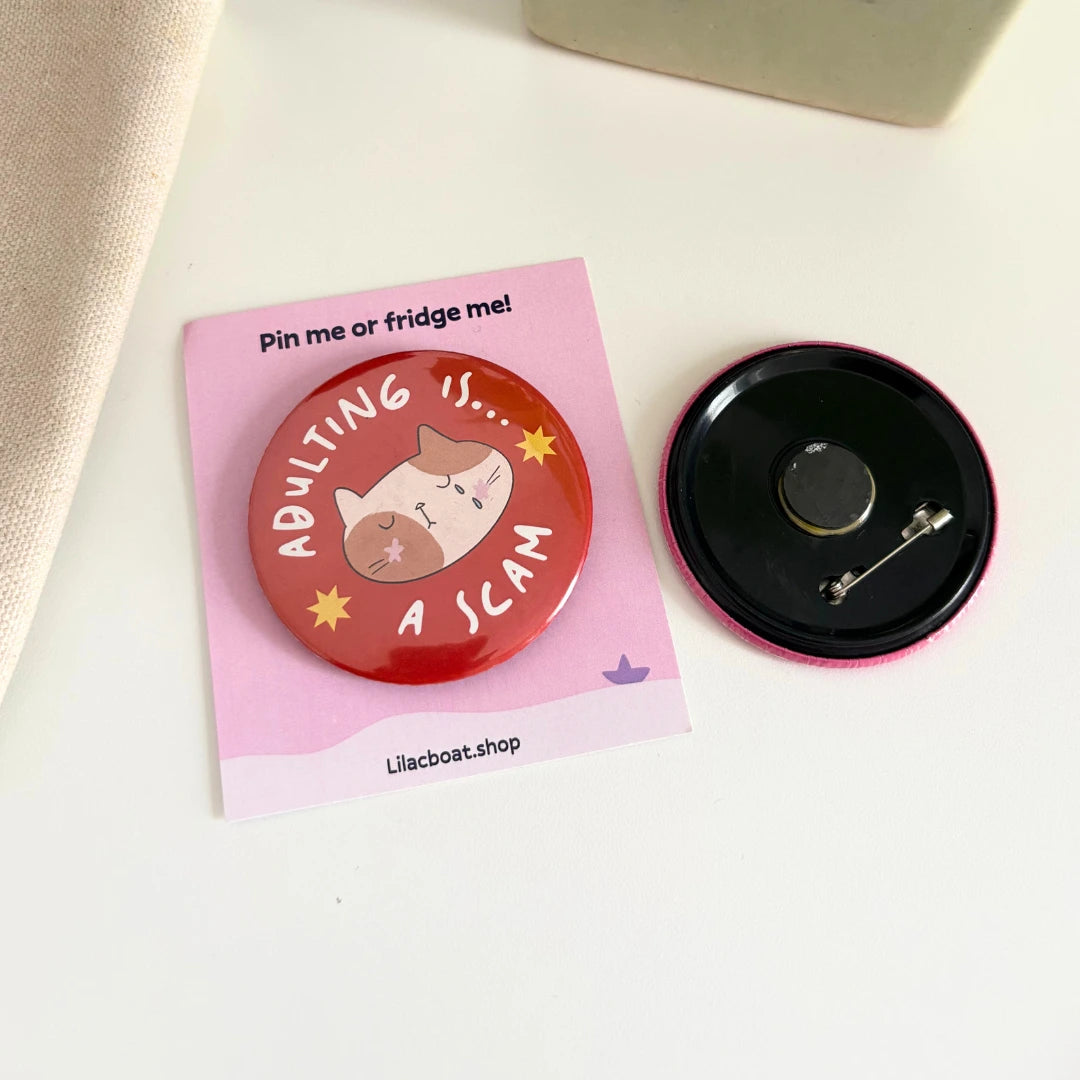 Pin Me Or Fridge Me Badges (Pin + Magnet!) ✨