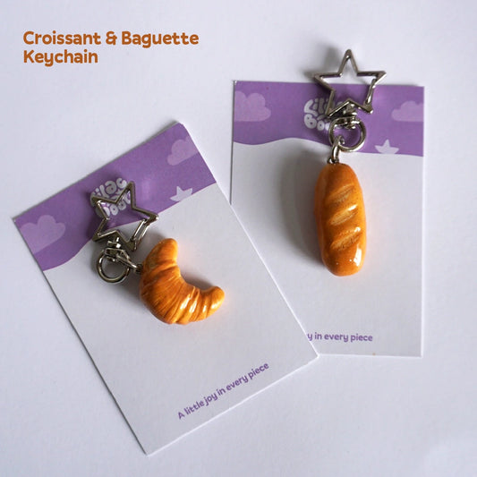 Croissant & Baguette Keychain
