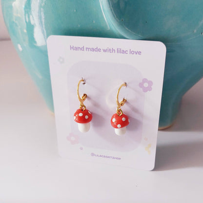 Mushroom Earrings