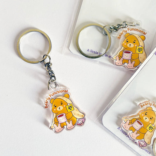 Bearly Functional Acrylic Keychain