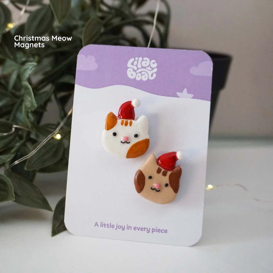 Christmas Meow Magnets